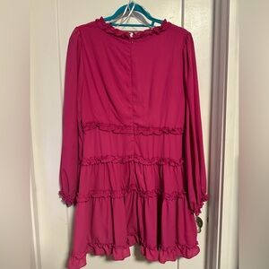 Lulu's Fuchsia Ruffled Dress